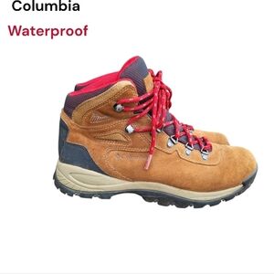 Columbia Newton Ridge Plus Elk Brown Mountain Red Mid Ankle Hike Boot Women 9.5